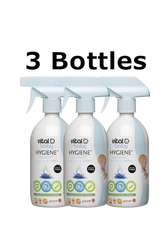 image for 3x Vital Baby Sanitising Spray 500ml | Antibacterial 