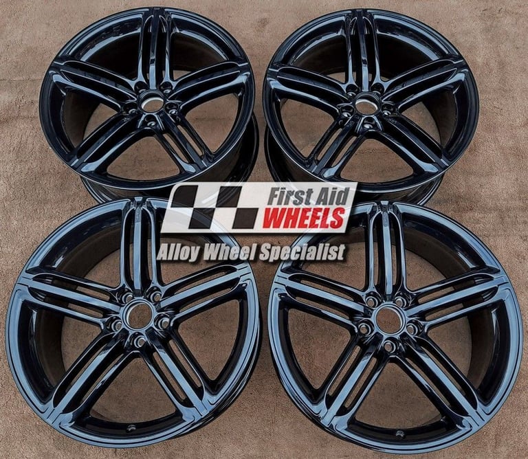 R532BG Swap AUDI A7 S7 A8 S8 4H 4X 20'' GENUINE SEGMENT GLOSS BLACK ALLOY WHEELS