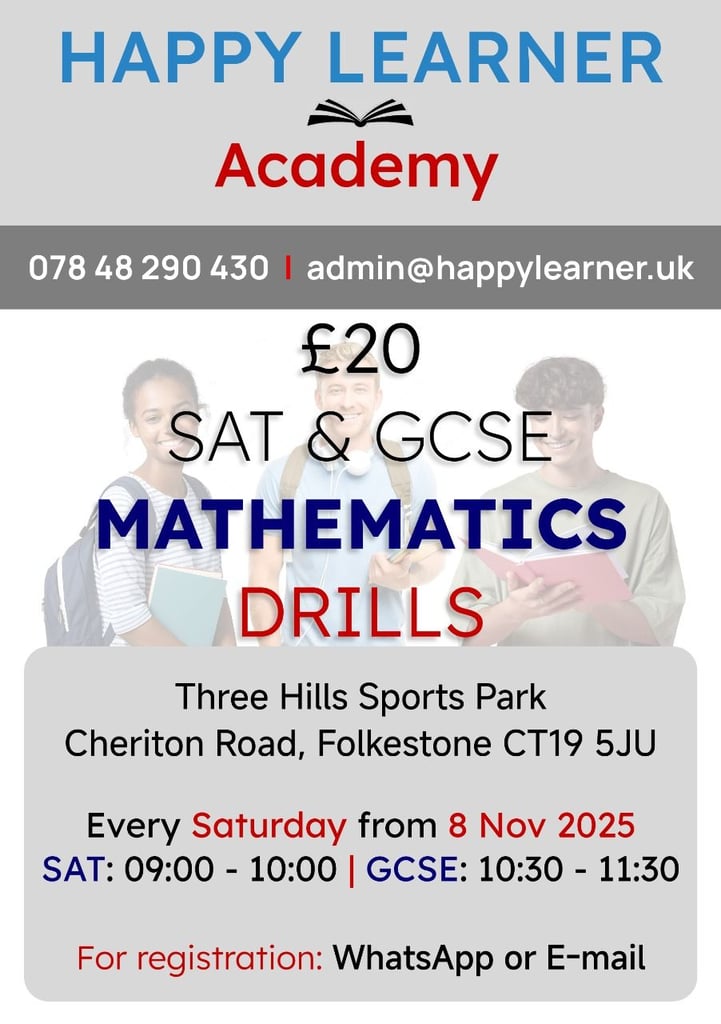 SAT and GCSE Mathematics Bootcamp Drills