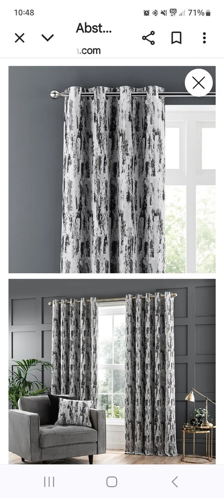 Dunelm Abstract Global Eyelet Curtains