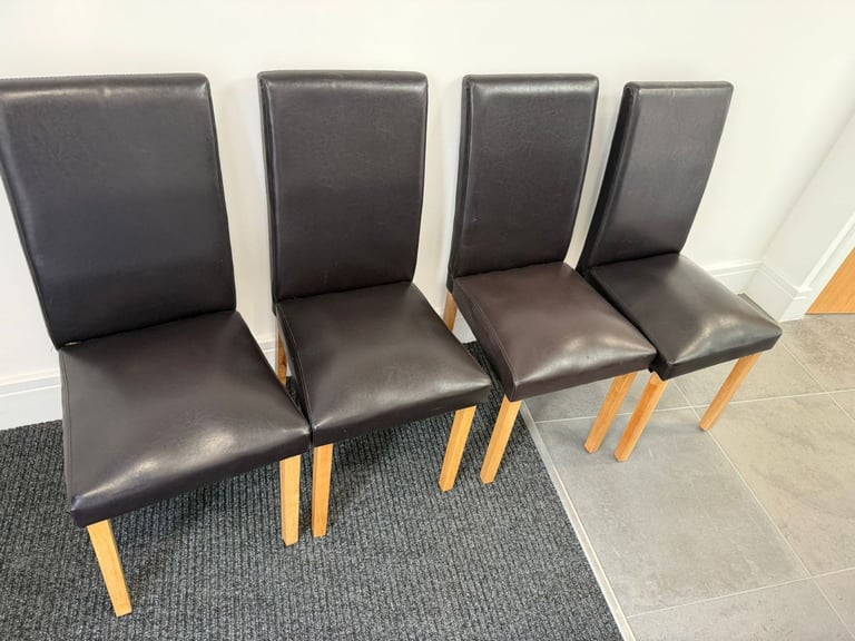 Leather dining chairs for £15 each