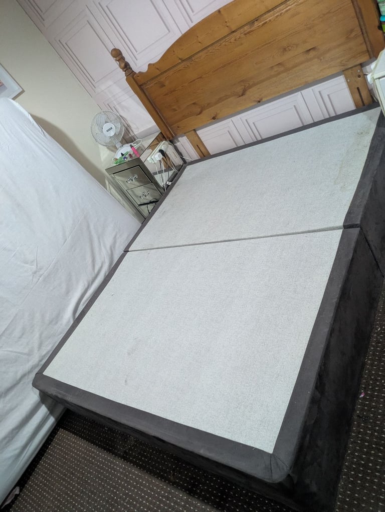 King size duvan base with headboard 