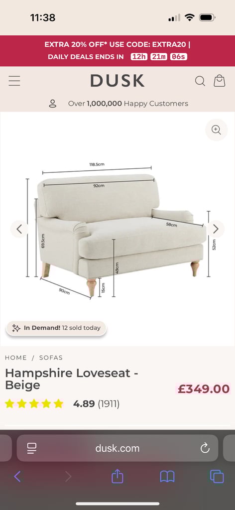 Love Seat **collection only**