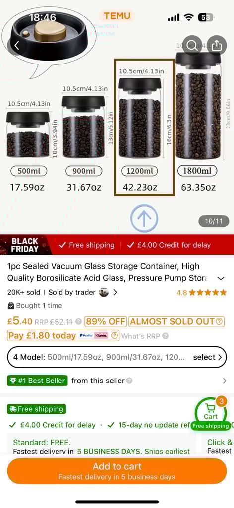 image for Coffee bean container, tea bag container