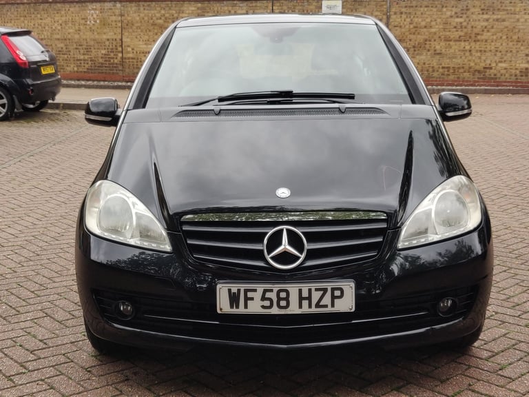 MERCEDES A150 CLASSIC SE 2008 58 REG BLACK 3 DOOR HATCH 5 SPEED MANUAL A/C 119K MILES ULEZ FREE