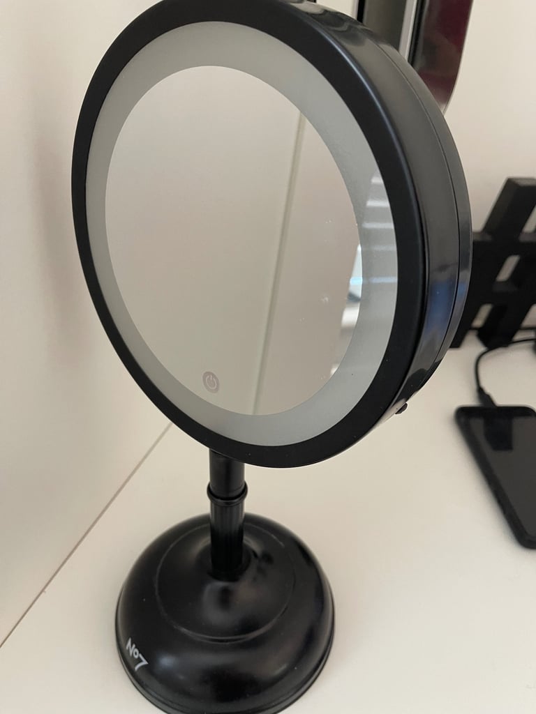 No7 Black Illuminated MakeUp Mirror