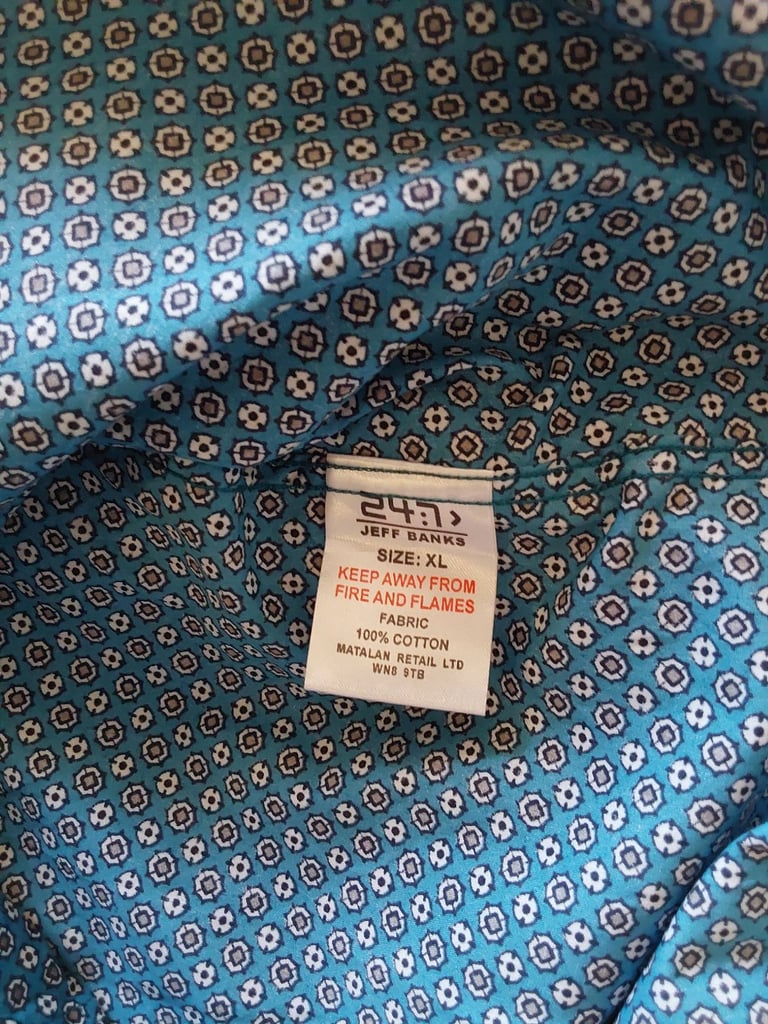 Jeff Banks 24:7  Men's Casual Shirt - Full Sleeve Shirt  Size XL