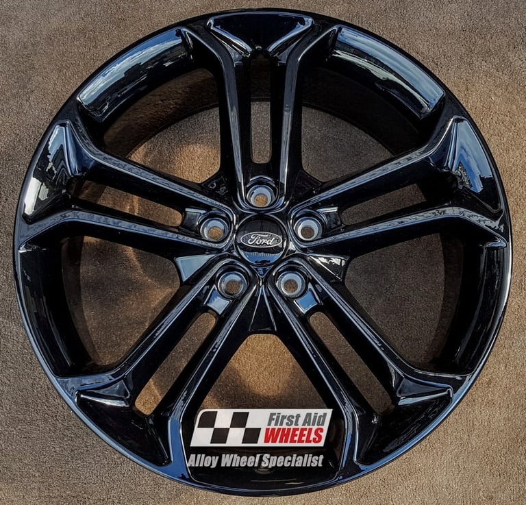 R561BG Swap FORD FOCUS ST 4X 19'' GENUINE 5 TWIN SPOKE GLOSS BLACK ALLOY WHEELS