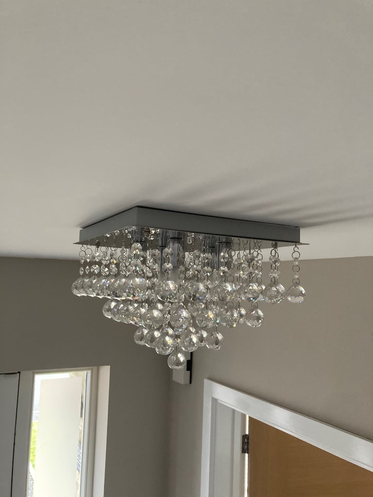 image for Small Crystal Flush Ceiling Lights