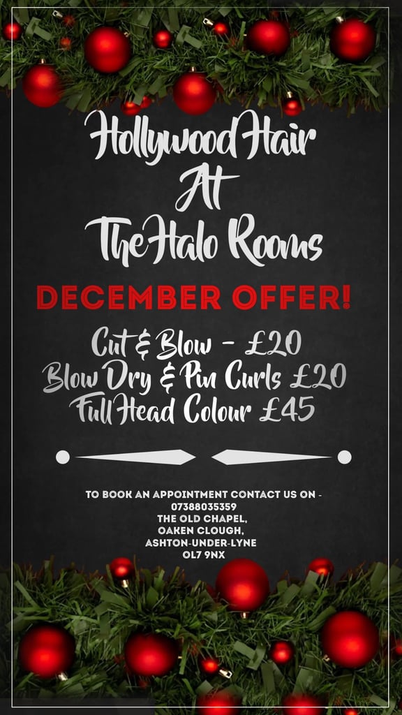 Hollywood Hair At The Halo Rooms - December Hair Offer Now On 