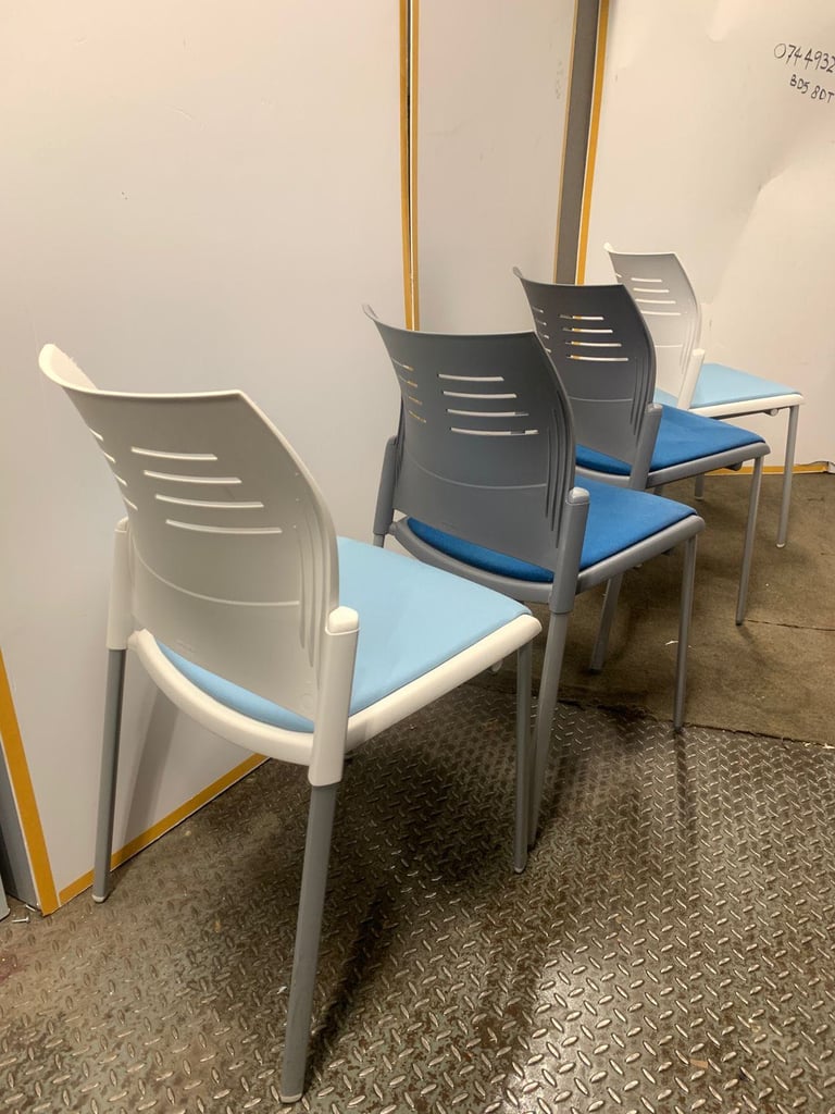 image for Stacking chairs visitor chairs with cushion (14 available)