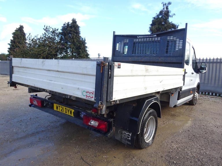 2021 21 REG FORD TRANSIT 350 LEADER ECOBLUE DIESEL TIPPER 7 SEAT DAMAGED SALVAGE