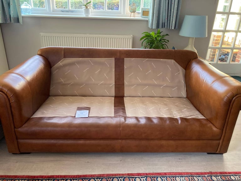 Parker Knoll Canterbury Large Leather Two Seater Sofa