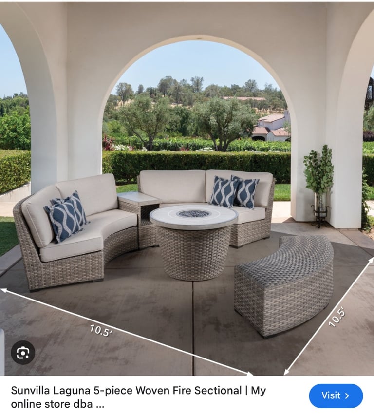 Sunvilla Laguna 5 piece garden set with firepit £1125