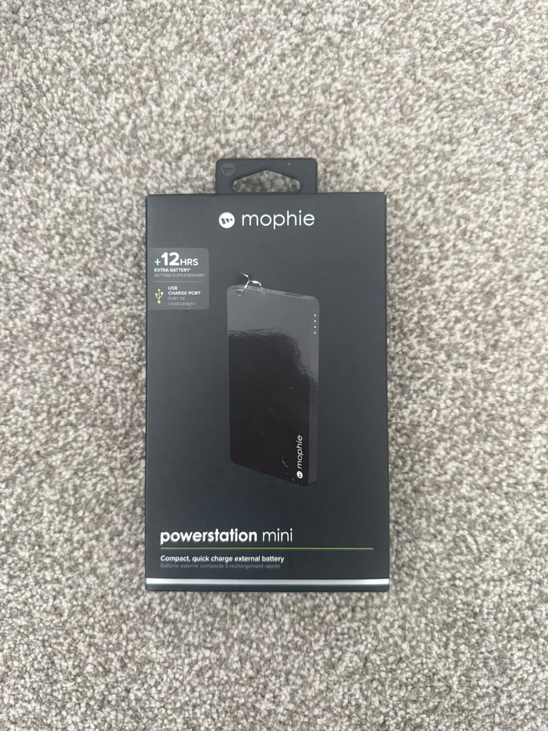 Mophie Powerstation Mini – Black – 3000mAh Portable Charger