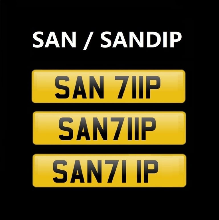 image for SAN SANDIP Cherished Private Personal Number Plate - SAN711P