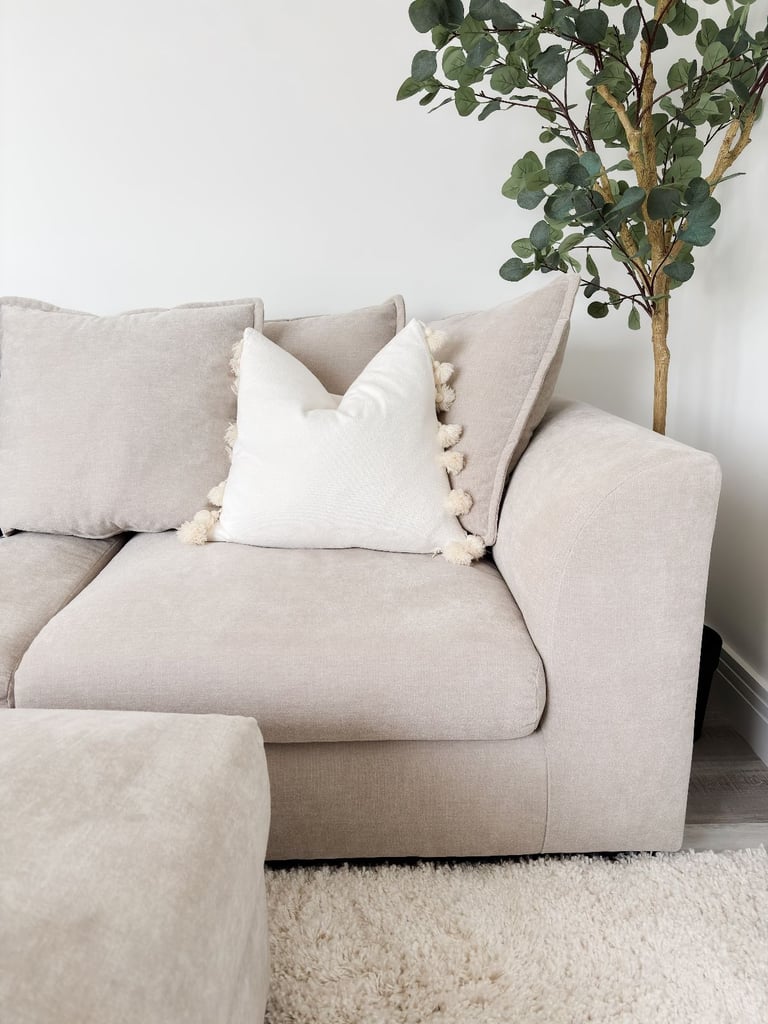 Sofa Club-Clapham 3-seater sofa-colour Summer Linen+FOOTSTOOL! New Price! 620 for all! Barely used!