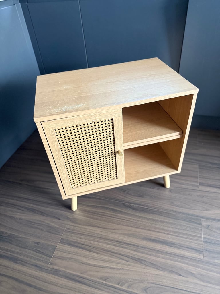 image for  ⸻  ✨ Stylish Rattan Side Table with Cupboard – Natural Charm & Practical Storage ✨