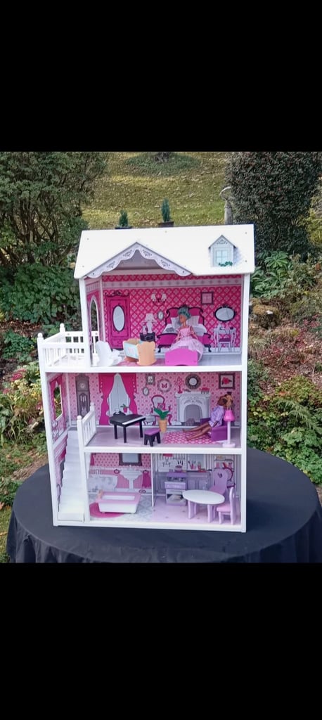 Dolls House with Stairs. Also Furniture And Toys. In Good Condition