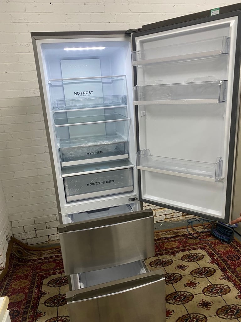 FREE DELIVERY Haier Stainless Steel 3Doors Frost Free Fridge Freezer For Sale