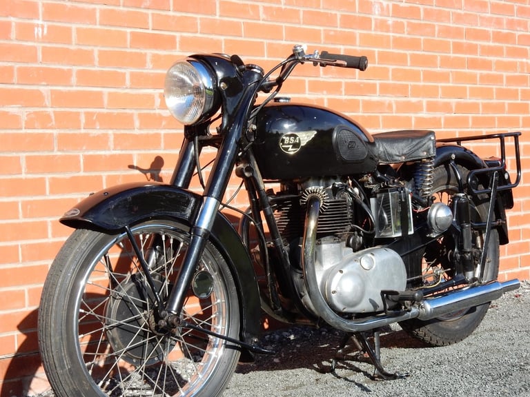 image for BSA ZA10 GOLDEN FLASH 650cc 1953 PLUNGER MODEL in black ready to ride and enjoy