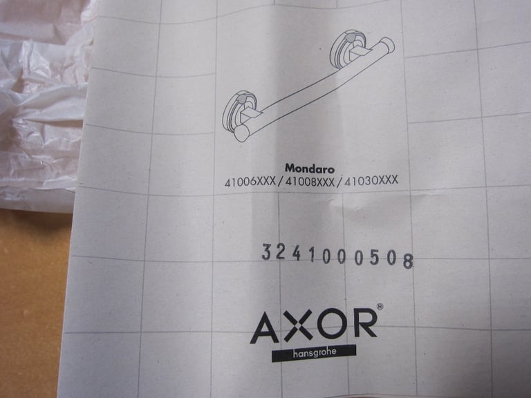 HANSGROHE AXOR MONDARO CHROME/GOLD BATH TOWEL HOLDER 70CM 41006090