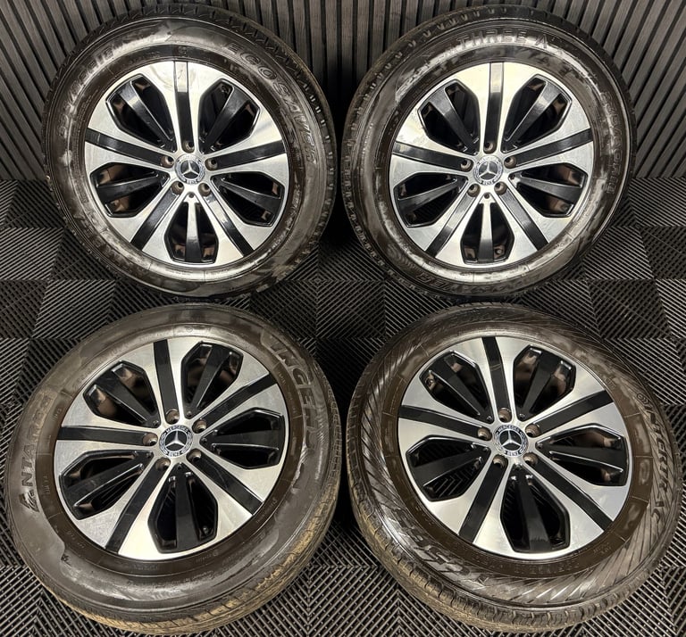 image for 18'' GENUINE MERCEDES GLC BLACK DC ALLOY WHEELS TYRES ALLOYS