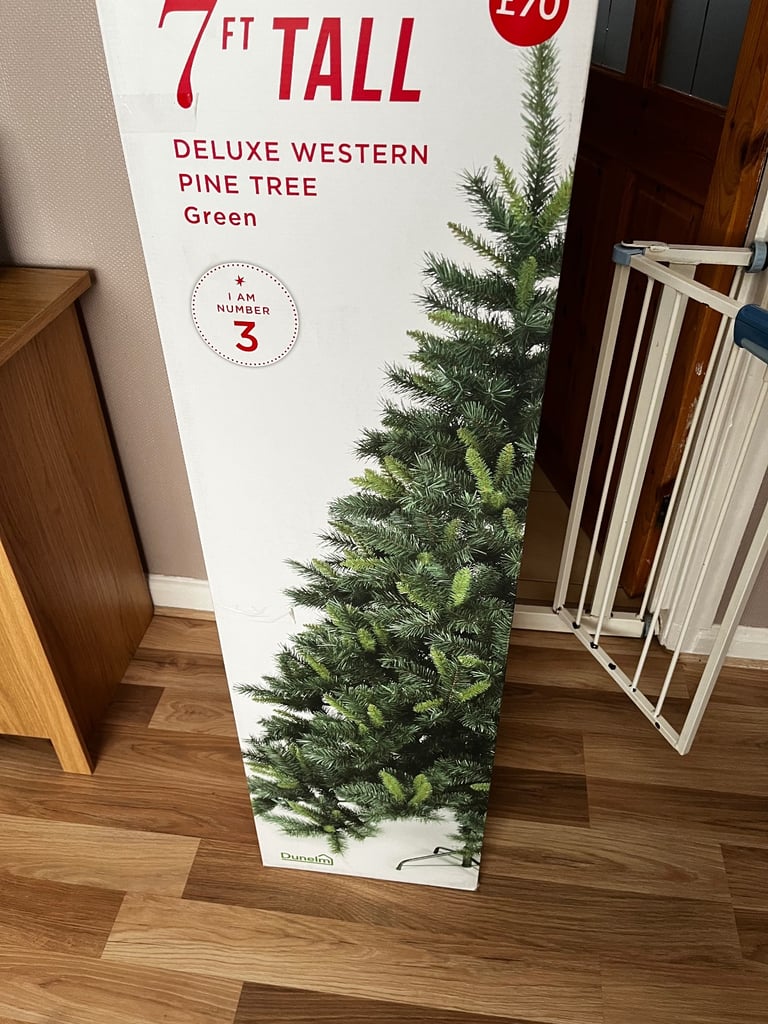 image for Large 7ft Dunelm Artificial Christmas Tree with lights 