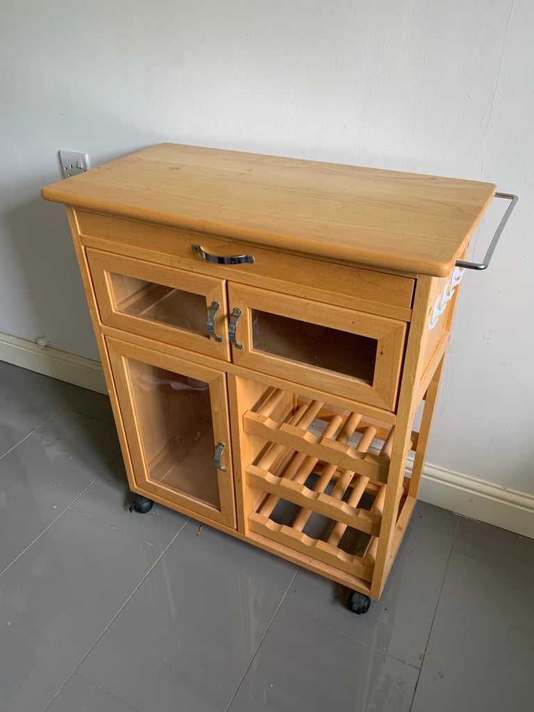 Kitchen Storage Trolley & Wine Rack (Sold) 