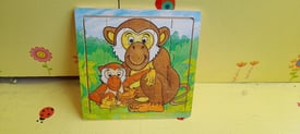 Toddlers wooden monkeys puzzle