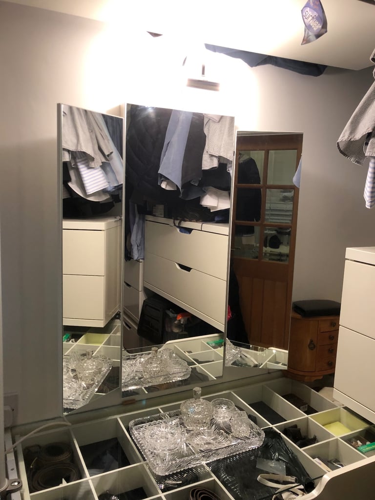 Three Piece Illuminated Vanity Mirror.