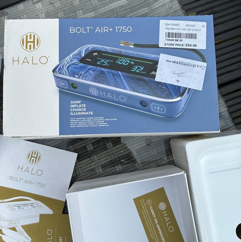 image for Bolt Air+ 1750 Jump Starter Jump, Inflate, Charge, and lluminate. £90