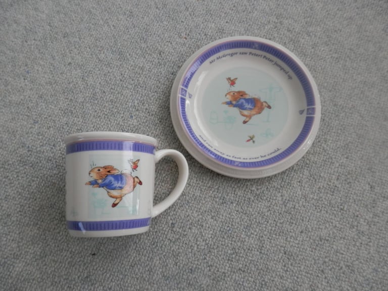 image for CHILD'S PETER RABBIT CHINA CUP & SAUCER