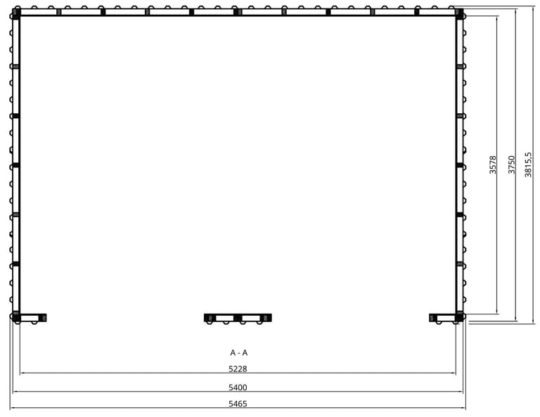 Field shelter materials 5.228m (17' 1.8") by 3.578m (11' 9") internal size 