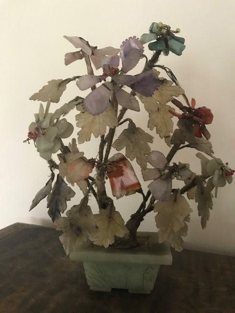 Vintage Chinese Semi Precious Stone ‘Bonsai’ Tree Ornament 