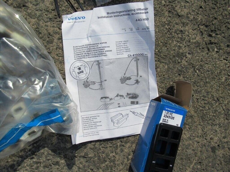 Volvo 440+460 Genuine Volvo Rear Electric Windows .Conversion Kit SALE