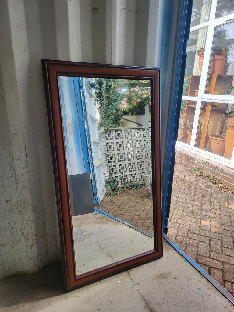 MAHOGONY FRAMED MIRROR