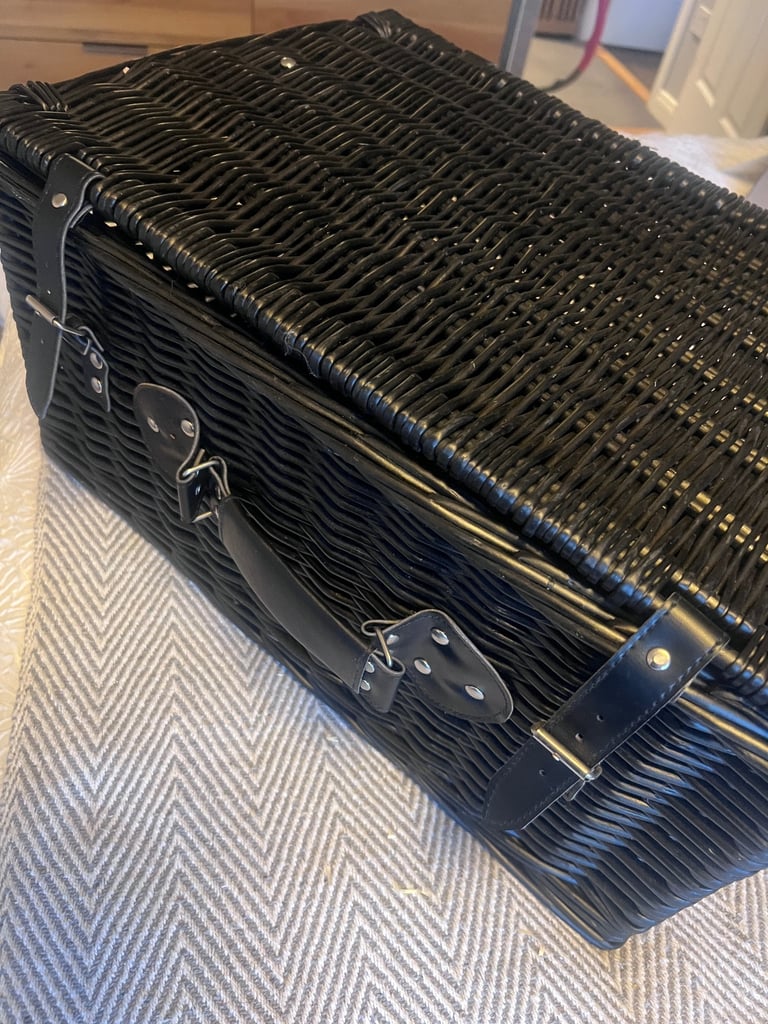 Stylish Black Wicker Hamper