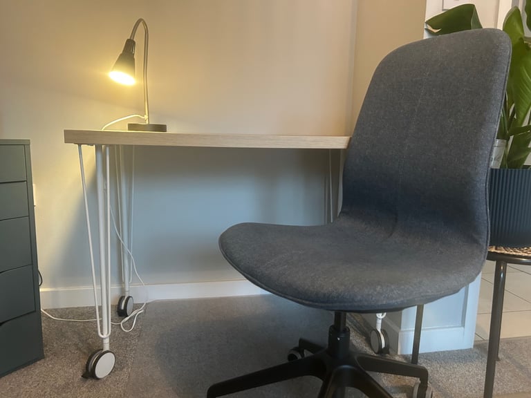 Desk ikea set with chair and protection Matt 