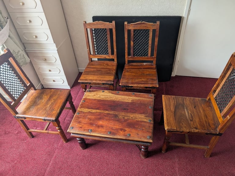 image for Coffee Table and 4 Chairs