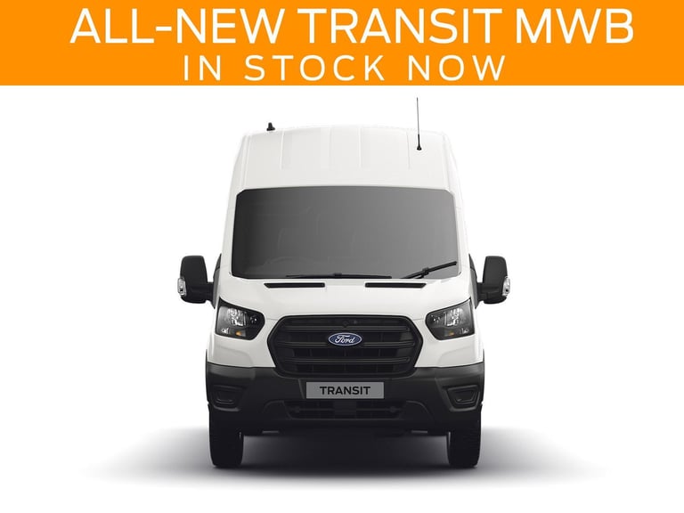 BRAND NEW Ford Transit 350M L2 H3 Leader Van 2.0L 130PS 6 Speed in Frozen White