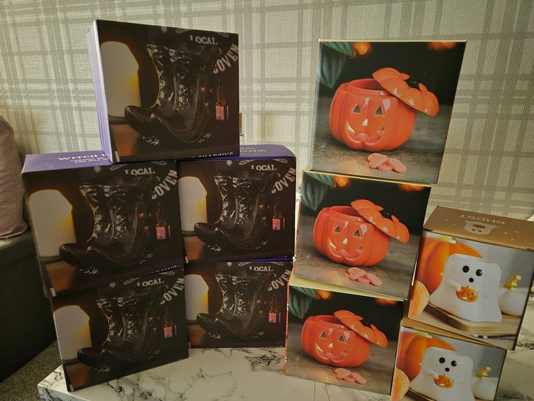 image for 9 halloween wax burners 