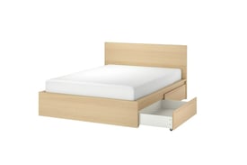 Ikea MALM king size bed frame and optional mattress