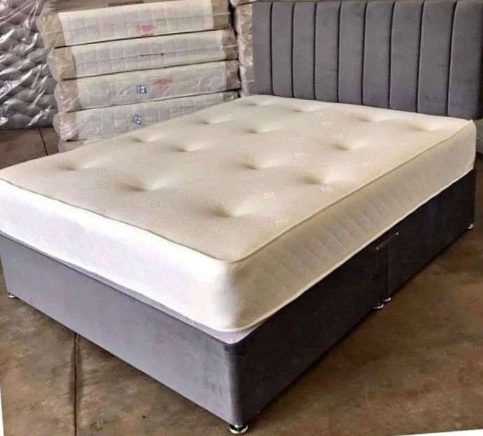 ** Awesome Price – Double Divan Bed, Optional Mattress, Drawers, Premium Offer **