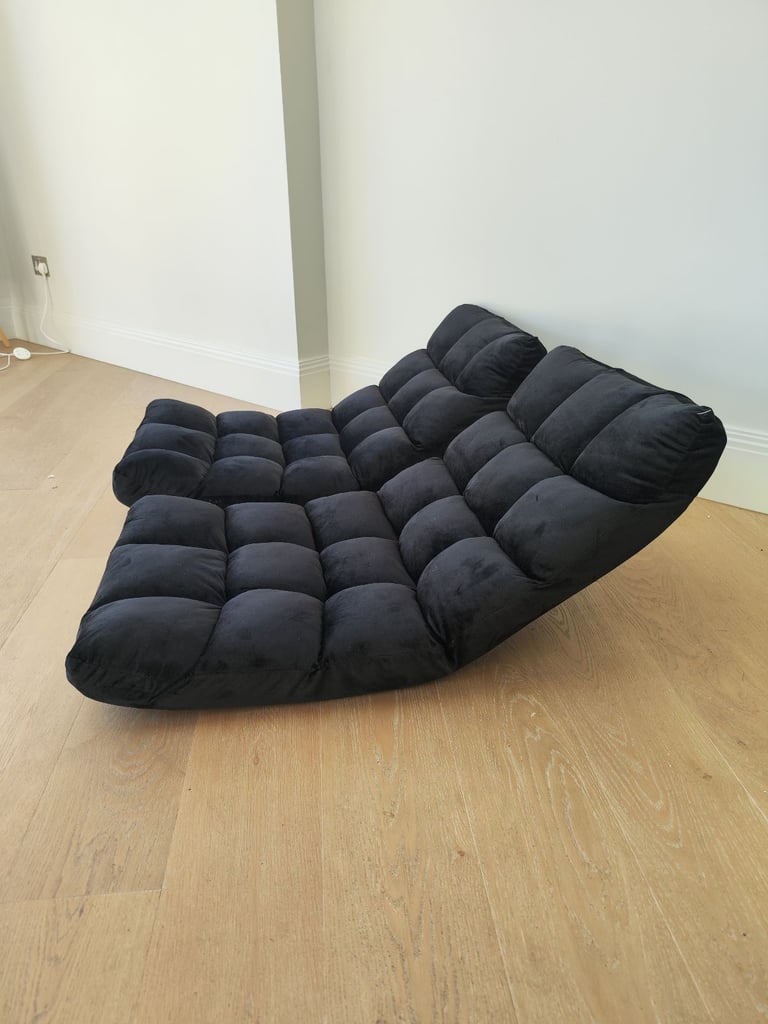 2 x Adjustable Black Floor Chairs