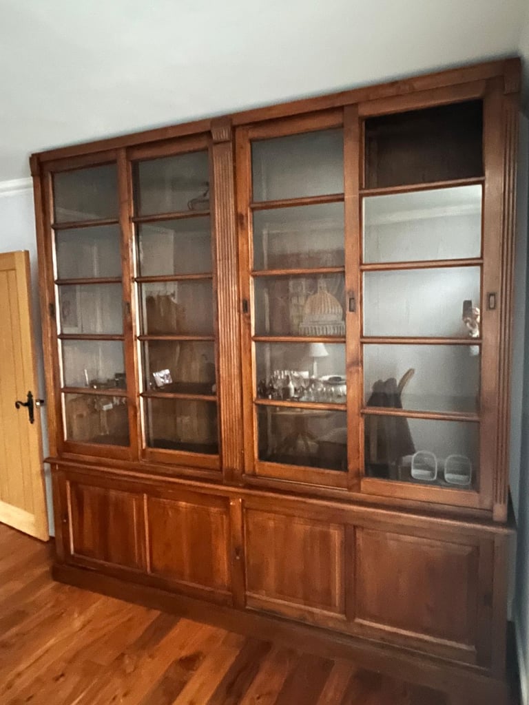 image for Large Dresser, Display Case, Book Case with Glass Doors