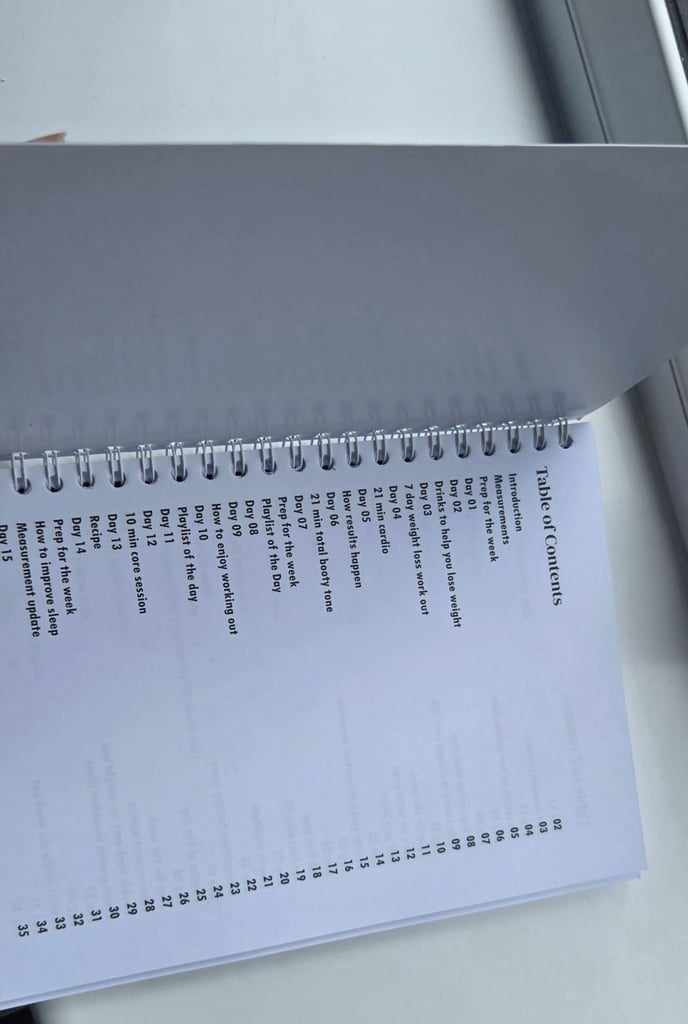 Fitness journal Undated diary Brand new