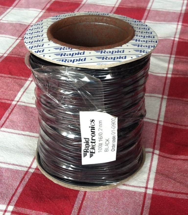 image for 100m Reel of  3A, Black Wire  £ 15 - nice bargain