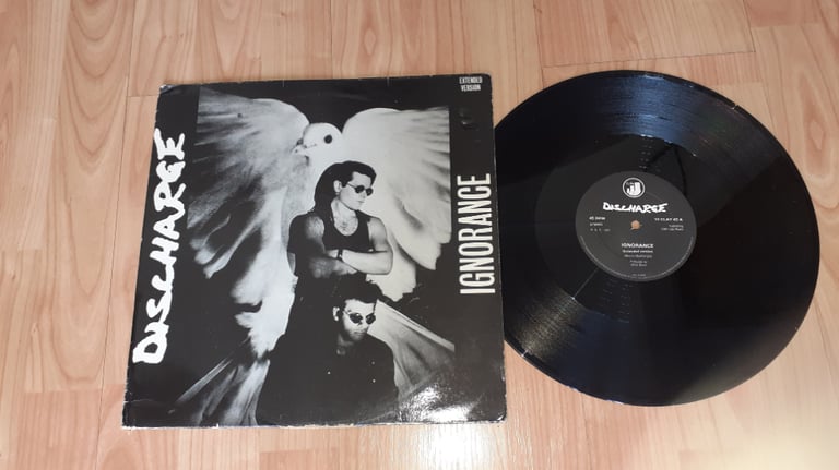 Discharge - ignorance  rare punk 12" vinyl 80s
