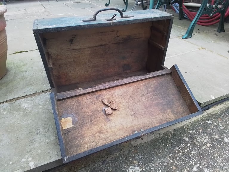 Old wooden toolbox